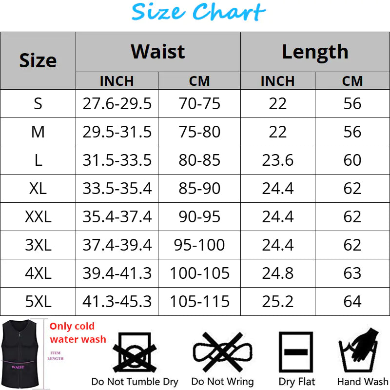Men's Slimming Sauna Waist Vest