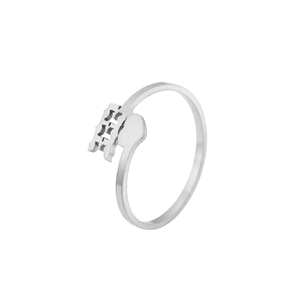 Personalized Stainless Steel Creative Number Ring