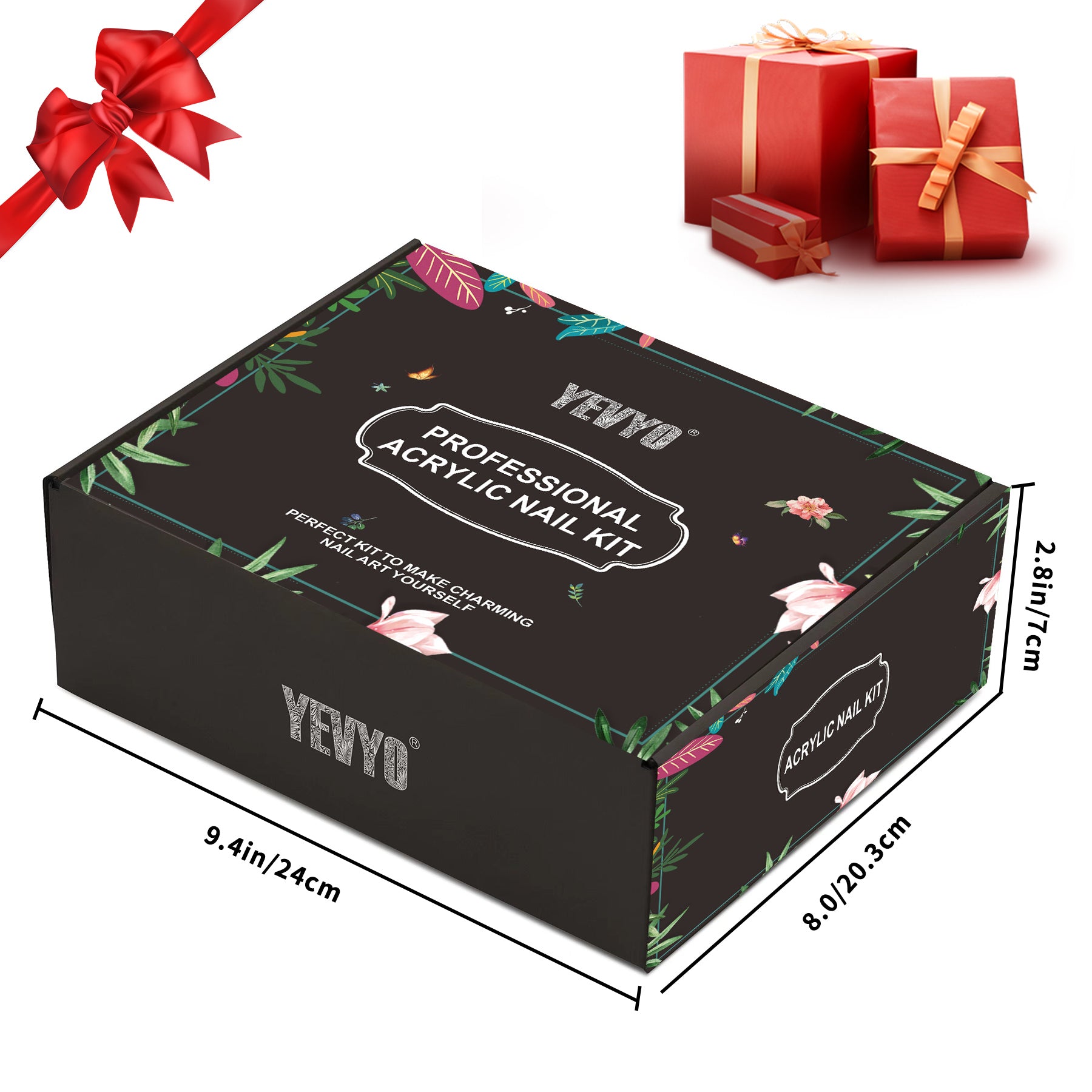 Acrylic Nail Kit With Drill, 4 Colors Gel Polish And UV Light Nail Kit, Birthday Gifts For Women, Valentines Day Gifts For Girl, Professional Nails Kit Acrylic Set With Everything For Beginners